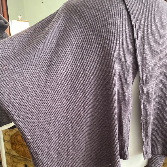 Free People Beach Cozy Purple Cowl Turtleneck Sweater - Picture 6 of 10